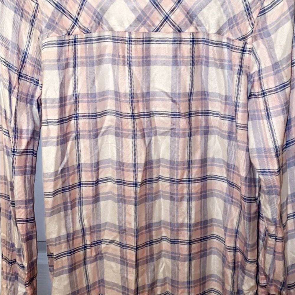 Pink, blue & Wht button down shirt - Picture 2 of 2